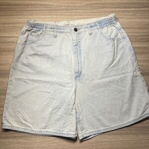 VTG LEE Denim Women's Jean Shorts Light Wash Blue Size 18M‎